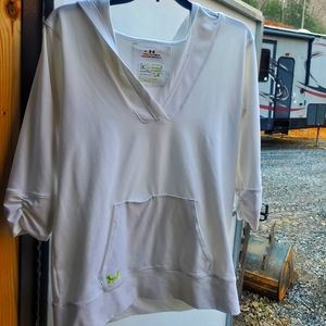 White Under Amour 3/4 sleeve